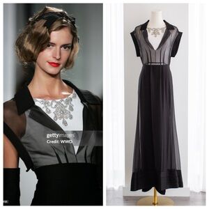 Chanel Pre-Fall 2006 Metiers D’Art Embellished Lesage Black White 06A Gown